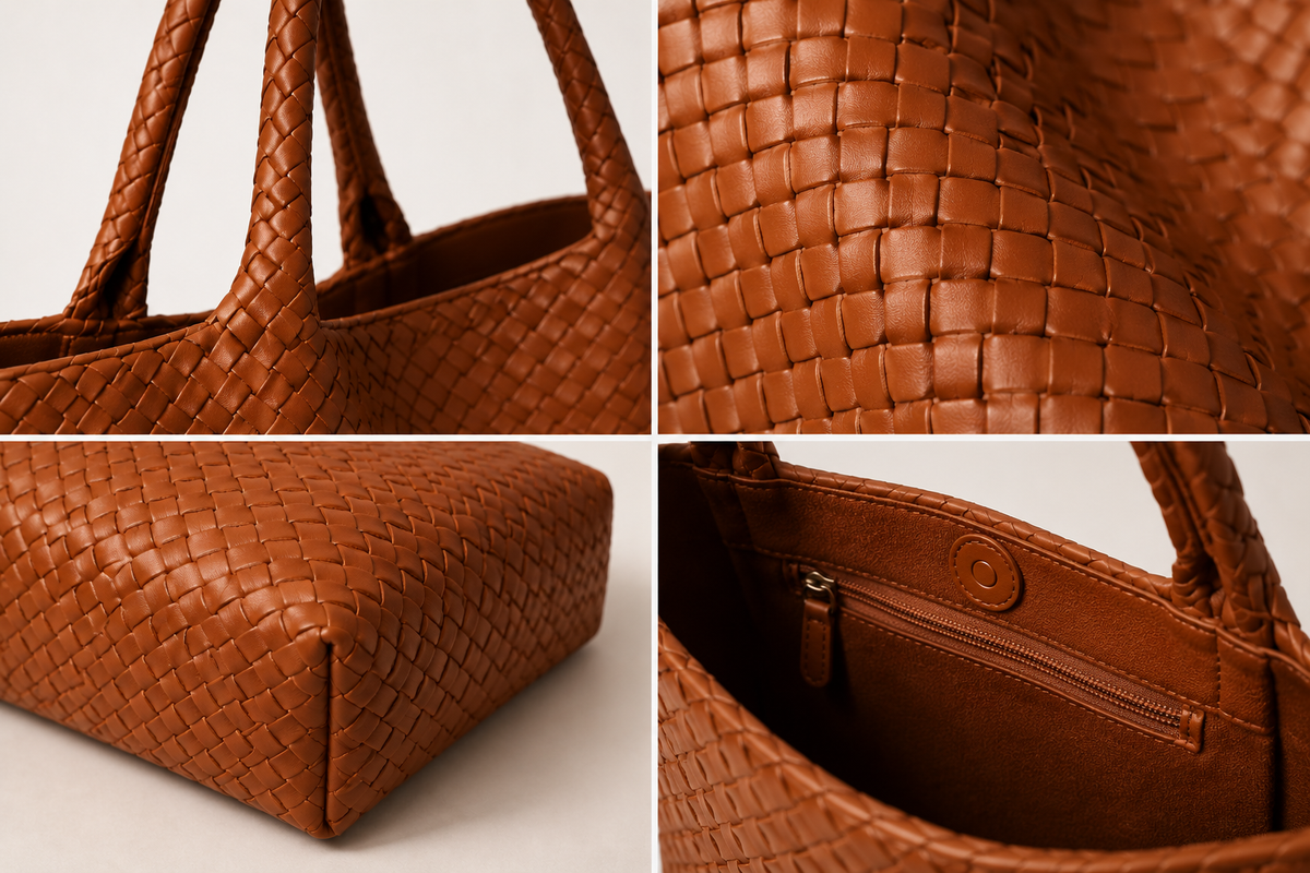 Bianca - bolso tote trenzado - Maniere