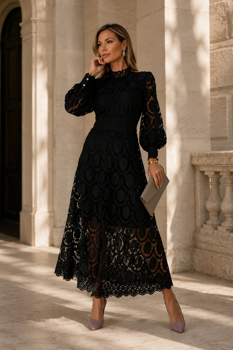 Elowen | Vestido Midi de Encaje