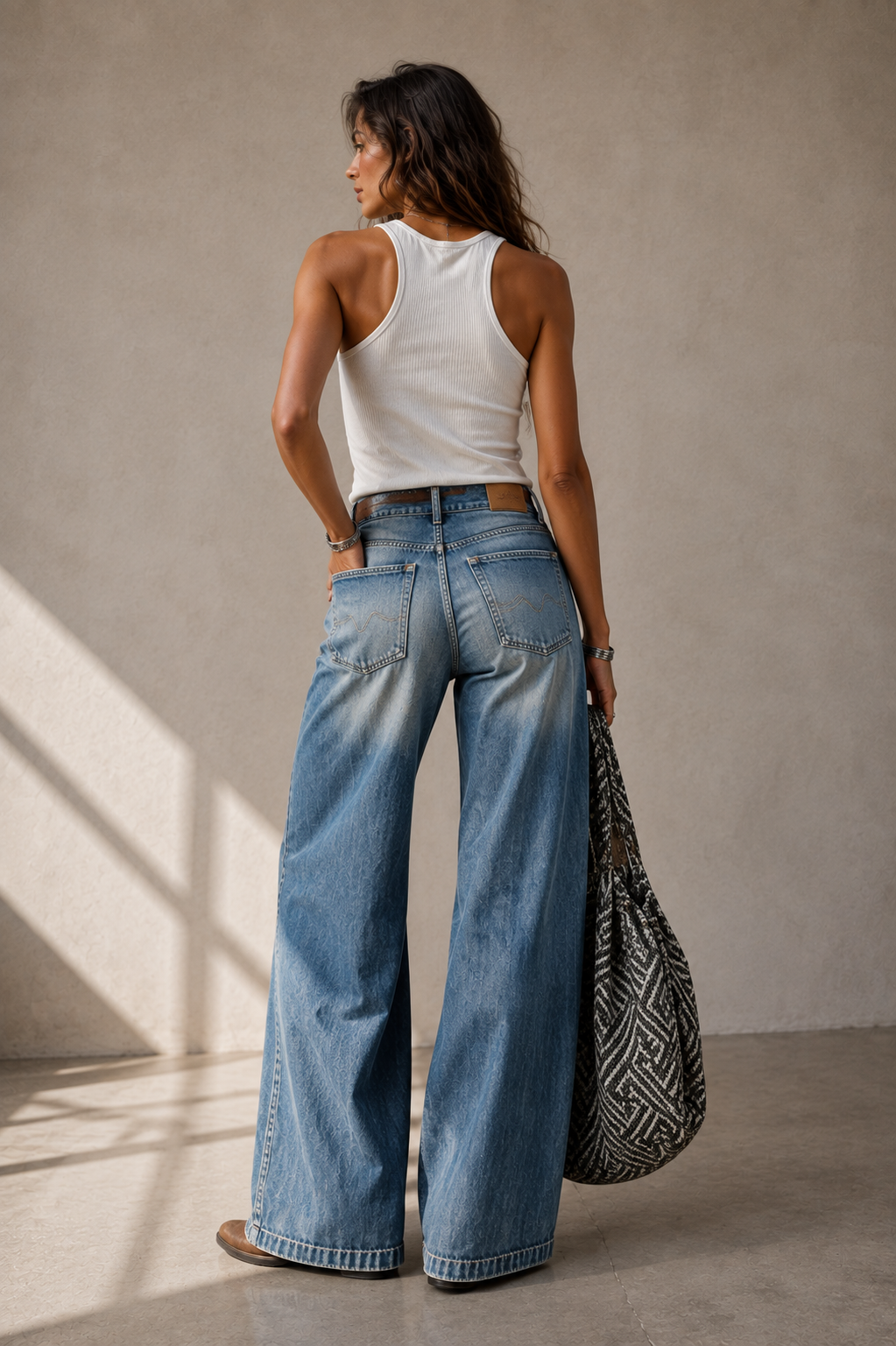 Elodie - vaquero wide-leg relajado - Maniere