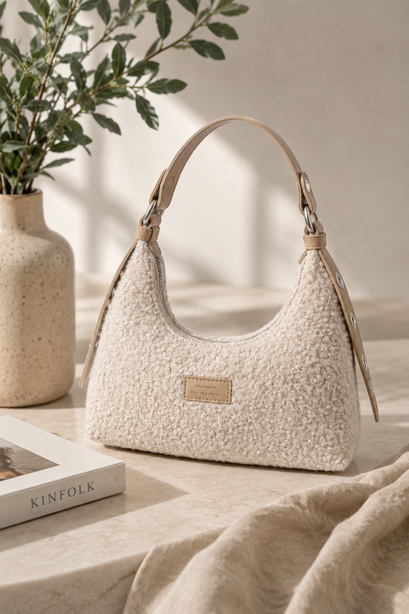 Alma | Bolso Baguette de Borreguito