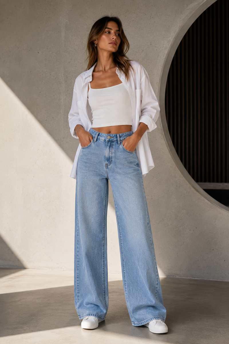 Noemi | Vaquero Wide-Leg de Talle Alto