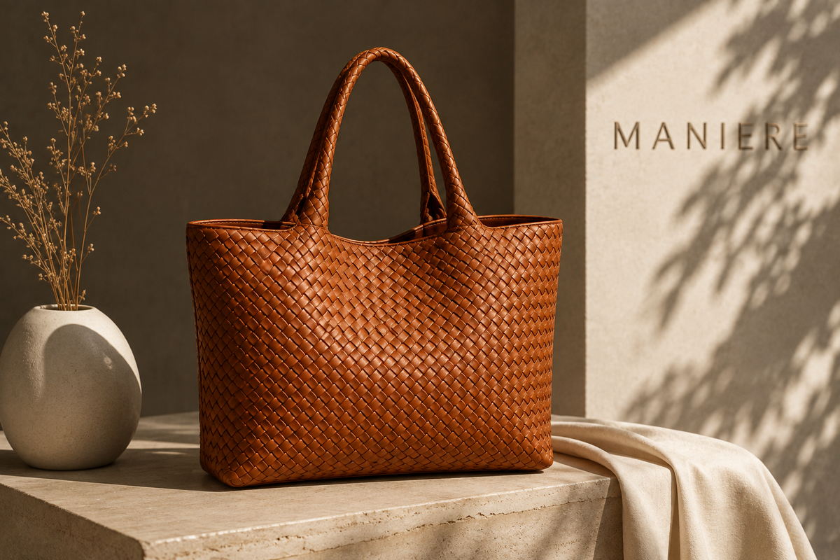 Bianca - bolso tote trenzado - Maniere