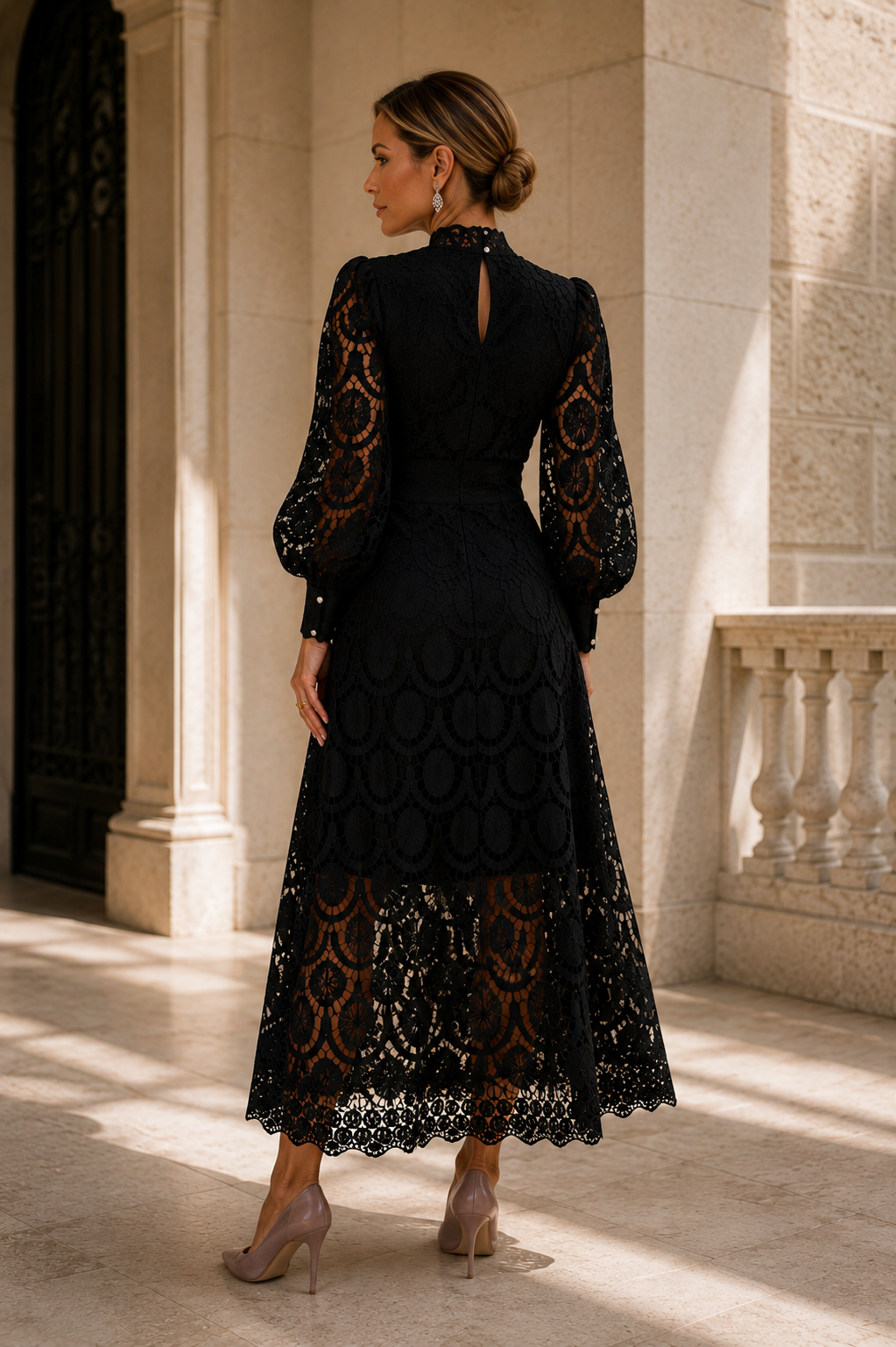 Elowen - vestido midi de encaje - Maniere