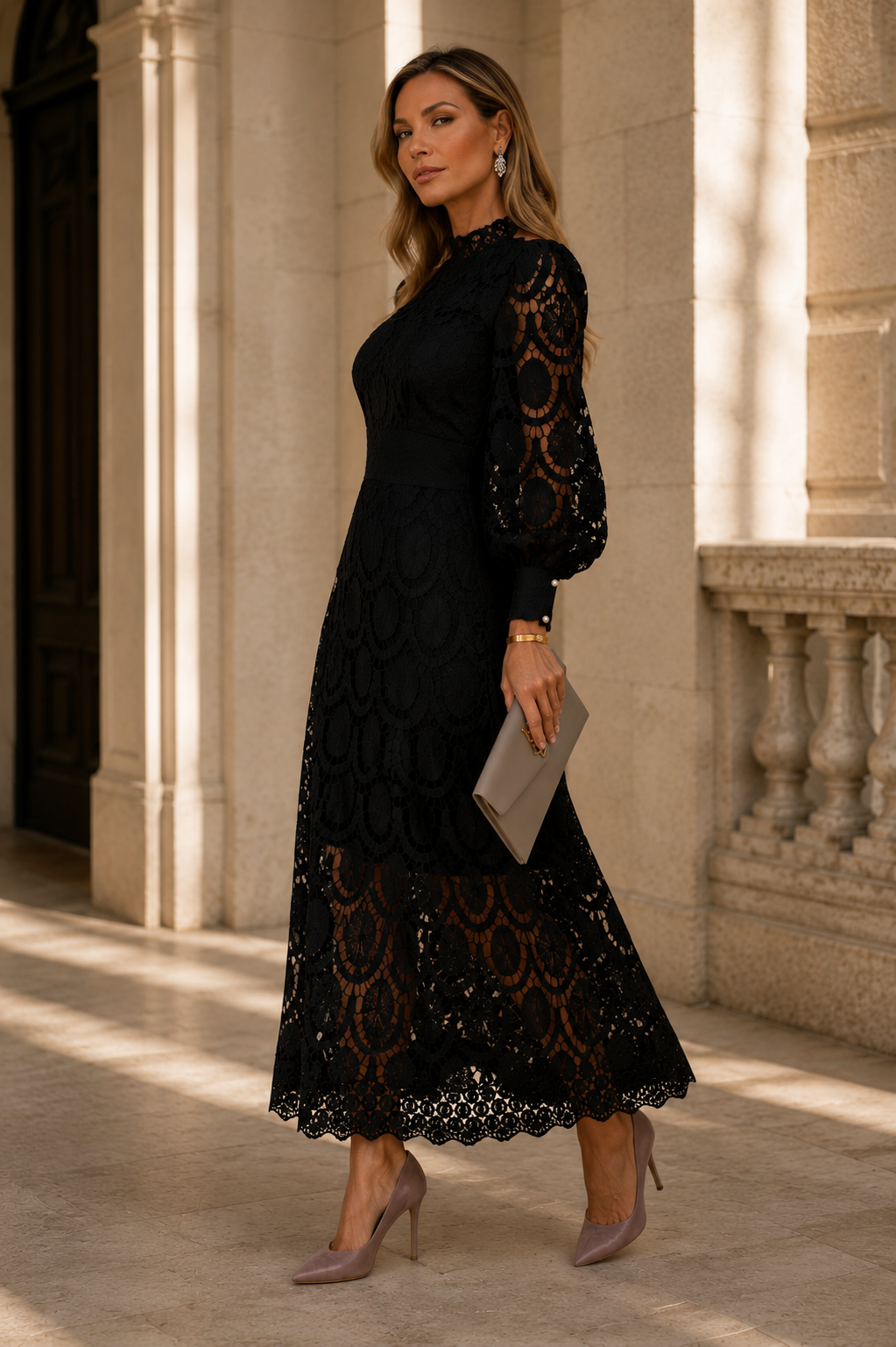 Elowen - vestido midi de encaje - Maniere