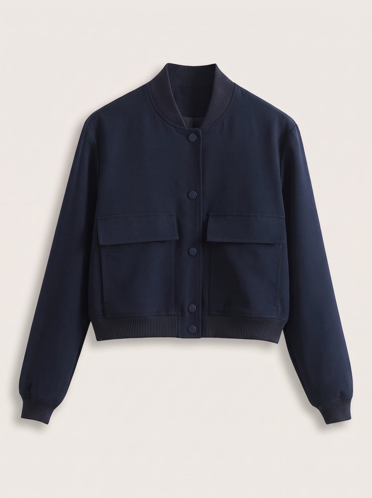 Chaqueta bomber corta Ariana en azul marino